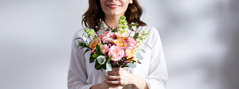 girl with flowers