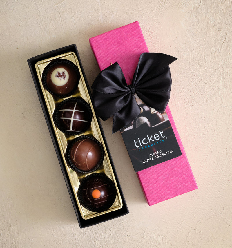 Ticket Chocolate Classic 4 Piece Truffle Box